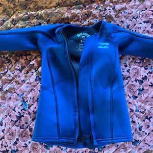 Billabong wetsuit rash guard jacket 4T 2mm, never worn